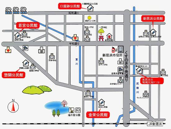 若宮公民館周辺の地図です