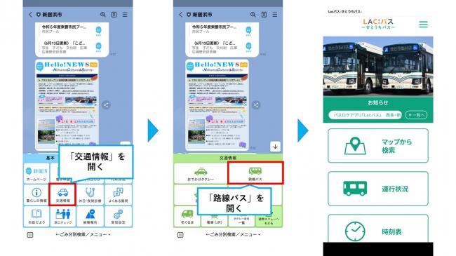 市公式ＬＩＮＥからＬａｃバスへ