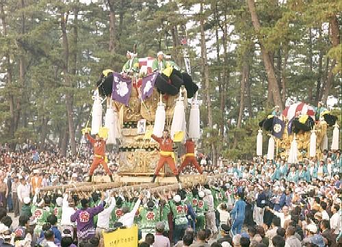 八旛神社かきくらべ（昭和51年前後：阿島・町）の写真